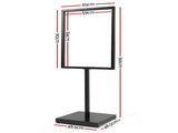 A1 Frame Pedestal Sign Holder Poster Stand Display Board Double Sided 60x90cm SIB-H165-A1-BK
