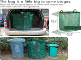 2-Pack 132 Gallon Yard Waste Bags, Reusable Heavy Duty Collapsible Garden Leaf Bags with Plastic V1258-DP02-C-236