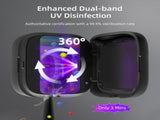 Portable UV-C Toothbrush Sterilizer with Auto-Disinfection & Heating Magnetic Wall Mountable Brush V1107-CS-ZWXYSJX1