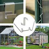 100 Pack Stainless Steel Greenhouse Glass Clips, W and Z Type Clamps for Polycarbonate and V1189-LC-HW-00484