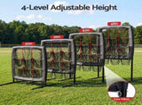 Everfit Baseball Pitching Net Training Target Softball Practice 9 Hole Black SN-B-007-BK