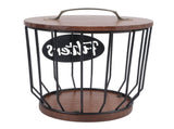 Rustic Filter Holder with Lid Filter Storage Container Pod Holder for Counter V1294-YM0706-3118230161112