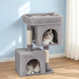 i.Pet Cat Tree 67cm Tower Scratching Post Trees Scratcher Condo House Light Grey PET-CAT-S67-LTGR