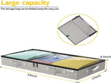 2 Pack Underbed Storage Bags with Reinforced Handles and Clear Window, Storage Boxes for Clothes, V1237-ZY00B0C2BQQ24Q