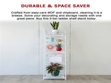 5 Tier Wooden Ladder Shelf Stand Storage Book Shelves Shelving Display Rack V63-824201
