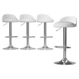 Artiss 4x Bar Stools PU Leather Gas Lift White BA-K-719-WH-X4