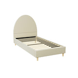 Artiss Bed Frame Single Size Velvet Cream ELLA BFRAME-K-ELLA-S-TED-AB