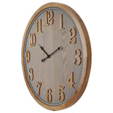 Contemporary Grey Timber Wall Clock 60cm V637-56008CLK
