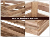 Large Wood Storage Basket Wooden Crate Box for Clothes, Home Organization, Household Storage and V1370-AZ4-11532