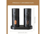 Electric Salt & Pepper Grinder Set with Charging Base V1142-LP601099777071588