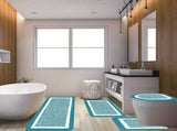 PALIFEUR Bathroom Rugs Sets, Non-Slip Bath Mat Set 4 Piece, Soft Comfortable Washable Bathroom Mat V1189-LWWAL-20260325-01012