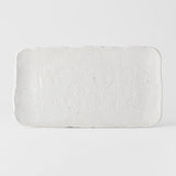 Platter Rectangular 35cm Shell White Glaze V637-C0457