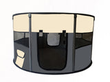 Large Round Portable Soft Playpen Dog Cat Rabbit Puppy Playpen-Grey V278-SP11558_GREY