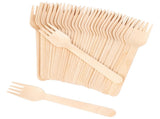2400pcs Disposable Wooden Forks Eco Friendly Cutlery Extra Strong Bulk V563-WB1603-100PK-24