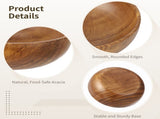 10PCS Acacia Wooden Bowls, 3.9" Small Wood Bowls Set, Japanese Style Serving Bowls for Salad, V1192-AZ-W-18297