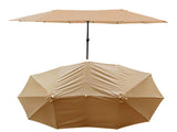 Khaki Sun Umbrella Cloth Water Proof Resilient UPF30 Protection Beach Umbrella Cloth For Courtyard V1294-YM0901-240617HL02-2