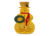 Christabelle 150cm Gold Outdoor Christmas Snowman with Lights 112_MHA324