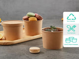 QZS 20 Pack Paper Soup Bowls,12oz Disposable Paper Soup Bowls with Lids for Ice Cream,Durable V1189-WXFWAL-20260319-00331