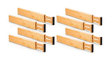 8 Pack Bamboo Adjustable Kitchen Drawer Dividers V178-36045