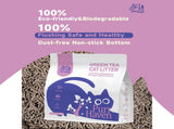 PurrHaven Green Tea Clumping Cat & Kitty Litter, 30kg ,Dust Free,Natural Flusable,Easy to XFPH-CL-GT-PLX2
