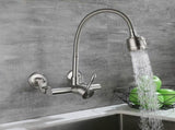 Wall Mounted Faucet, Food Grade 304 Stainless Steel Material, 360&deg Rotatable Wall Mounted V1188-XY-Y829-432