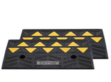 Rubber Curb Ramp 2 Pack, 12.7 cm Rise Height Heavy-Duty 15 tons Load Capacity Threshold Ramps, V952-SJDLYPDGB2190CQUPV0