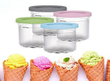 4 Pack of Silicone Lid Containers Replacement for and Lids - Compatible with Series Ice Cream Makers V1192-AZ-W-11385
