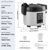 VEVOR Commercial Rice Cooker 60-Cup Non-Stick Pot 13L 12H Keep Warm Restaurant V952-SYDFBLGS13LLIE3JYV3