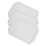 3PCS Colorful Food Tray Rectangle Thickened Binaural Plastic Tray Heat Resistance Stackable V1294-YM0523-3118220042012
