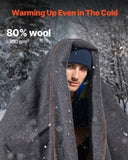 VEVOR Wool Camping Blanket 1.62 m x 2.23 m for Camping Hiking Travel Light Grey V952-LYTYMKPPYMHFTD18EV0