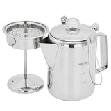 1.2L 9-Cup Stainless Steel Camping Percolator Coffee Pot Stovetop Coffee Maker 1Pc V1263-JX-7360