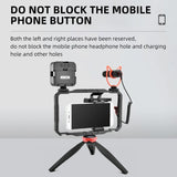 Vlogging Live Broadcast Smartphone Video Rig With Led Light And Mic PRL-6412ACD