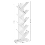 VASAGLE Tree Bookshelf 8 Tier White V227-9101101053000