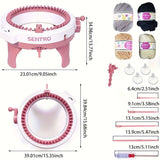 48-Needle Pink Knitting Machine Kit for DIY Crafts V728-LP601099660283877