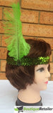 6x 1920s FLAPPER HEADBAND Headpiece Feather Sequin Charleston Costume Party BULK - Green V563-BR-6FLAPPERHDBND-GRN