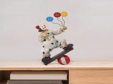 Creative Clown Circus Statues,Interesting Home Decor Resin Sculpture,Handmade Crafts Collectible Art V1370-AZ4-03501