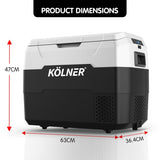 Kolner 40L Portable Fridge Cooler Freezer Camping Refrigerator Black FDG-YGE-40L