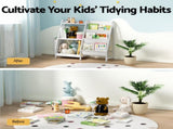 Keezi 3-Tier Kids Bookshelf Bookcase Children Toy Storage Organizer Rack Display Shelf FURNI-G-BOOK-MT-WH