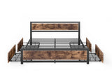 Levede Industrial Bed Frame Double Mattress BFDR1048-D
