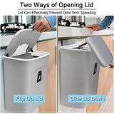 Mujingxin 2.4 Gallon Kitchen Compost Bin for Counter Top or Under Sink, Hanging Small Trash Can with V1258-DP02-C-1236