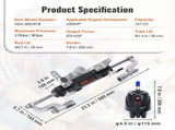 Hydraulic Outboard Steering Kit, 300HP, Marine Boat Hydraulic Steering System, with Helm Pump V952-XWYYFXBDJTJ37VR7HV0