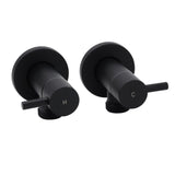 Black Washing Machine 1/4 Turn Twin Taps Laundry Room Hot Cold Water Wall Set V1233-KPL401BL