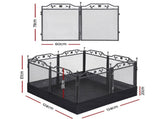 i.Pet Pet Dog Playpen Heavy-Duty Enclosure Multi-Configuration Indoor Outdoor Black PET-DOGPLAYPEN-H80-2IN1