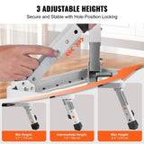 VEVOR Step Stool 1-Step 150KG Capacity, Folding Steel Step Ladder 3 Adjustable Height, Portable V952-JYTDGYBWFSKZJ2NKYV0
