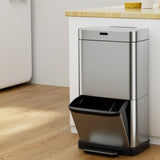 Devanti 70L Motion Sensor Bin Pedal Bins Automatic Siver SB-70L-S20-A