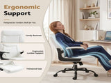 Artiss Executive Office Chair Mid Back White OCHAIR-G-7023-WH