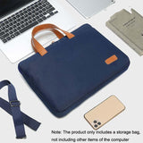 Ultra-Thin Macbook Laptop Messenger Bag - Dark Blue & Black 13.3-14 Inches PRL-5034943060DBT