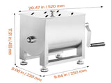 Manual Meat Mixer, 10L Fixed Tank Meat Processing Equipment, Stainless V952-SYRLJBJBKQXKXAJIU001V0