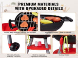 28 PCS BBQ Grill Playset, Kids Toys Kitchen Playset with Sound & Light, Little Chef Play, V952-SKLWJZHSLLSSDVHZMV9