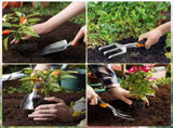 Garden Tool Set 8 Piece, Heavy Duty and Lightweight Aluminium Alloy Tools with Non-Slip Ergonomic V1369-AZ3-W-01176